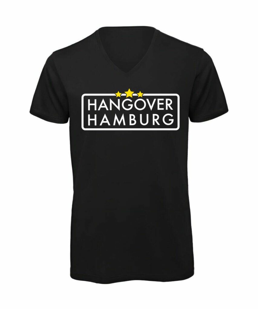 Hangover Stadt Junggesellenabschied - T-Shirt mit V-Ausschnitt