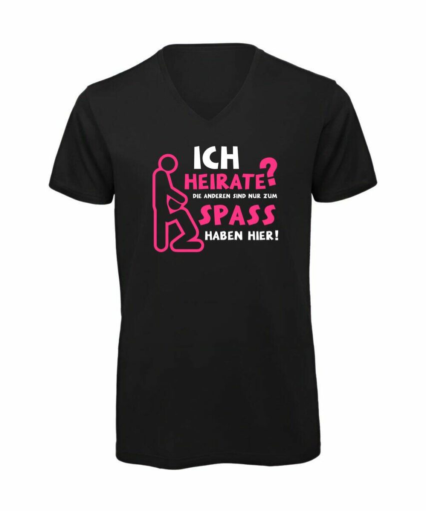 Ich Heirate Die Anderen Haben Spass Jga - T-Shirt mit V-Ausschnitt