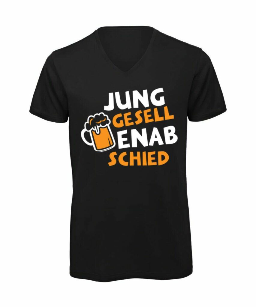 Junggesellenabschied Bier Jga - T-Shirt mit V-Ausschnitt