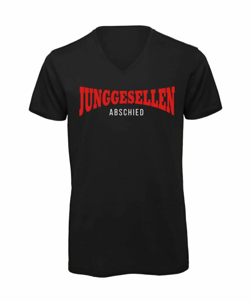 Junggesellenabschied Deutsch - T-Shirt mit V-Ausschnitt