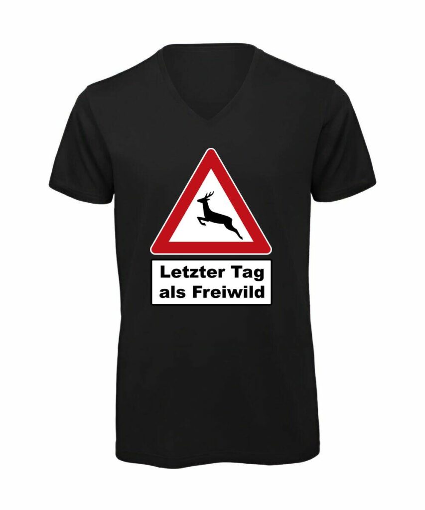 Letzter Tag Als Freiwild Jga - T-Shirt mit V-Ausschnitt