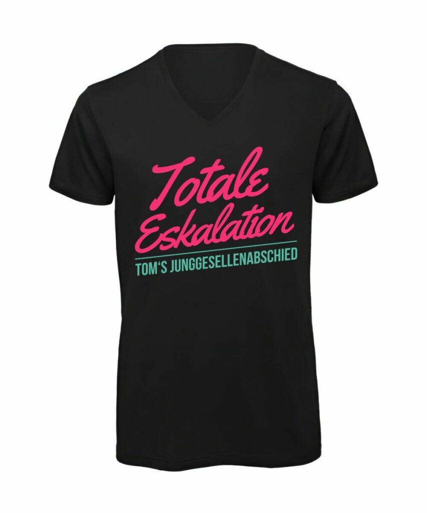 Totale Eskalation Junggesellenabschied - T-Shirt mit V-Ausschnitt