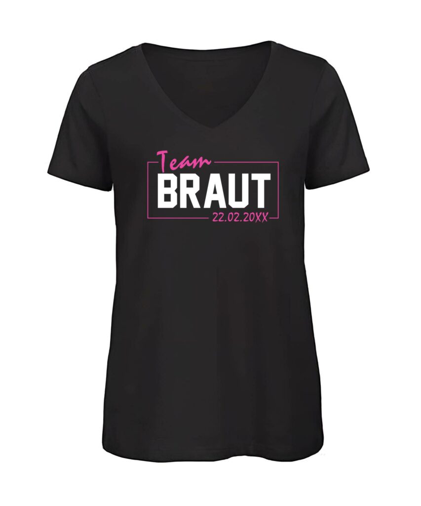 Team Braut Leuchtrahmen Personalisierbares Datum Jga Motiv - Women´s Inspire V T