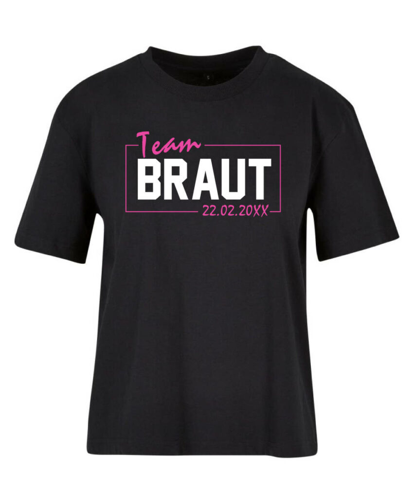 Team Braut Leuchtrahmen Personalisierbares Datum Jga Motiv - Ladies Everyday Tee BY211