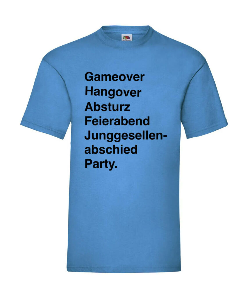 Game Over Hangover Helvetica - Basic T-Shirt