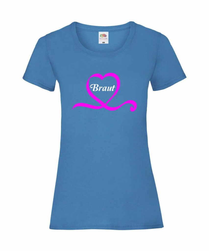 Braut Im Herz Junggesellinnenabschied Logo - Ladies´ Valueweight T