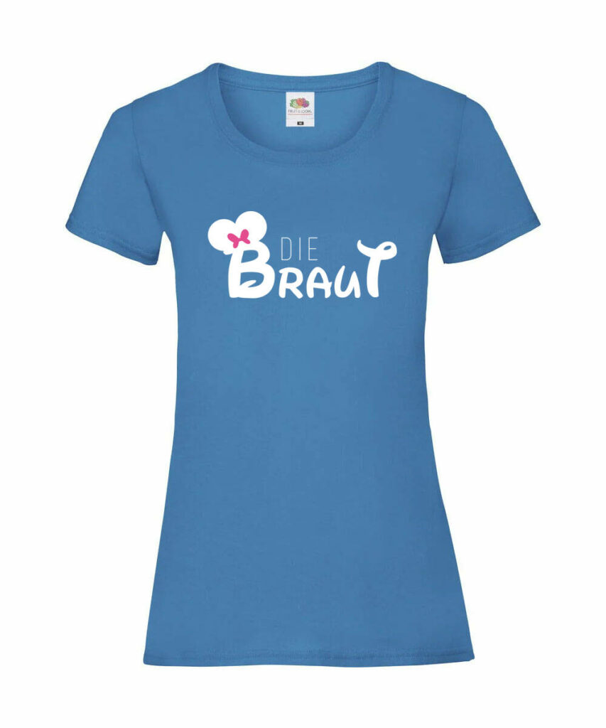 Die Braut Mrs Maus Junggesellinnenabschied Logo - Ladies´ Valueweight T