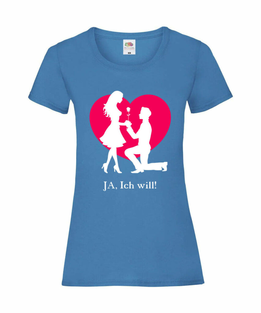 Ja Ich Will Silhouette - Ladies´ Valueweight T