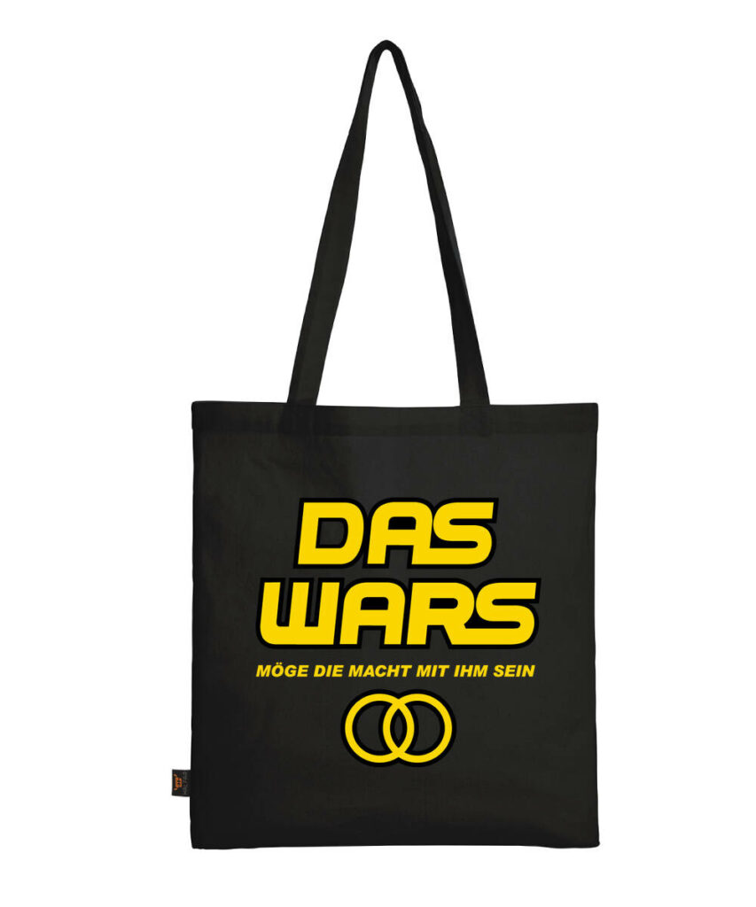 Das Wars Moege Die Macht Mit Ihm Sein Jga - Baumwolltasche lange Henkel