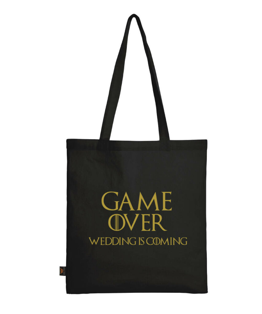 Game Over Wedding Is Coming Junggesellenabschied - Baumwolltasche lange Henkel