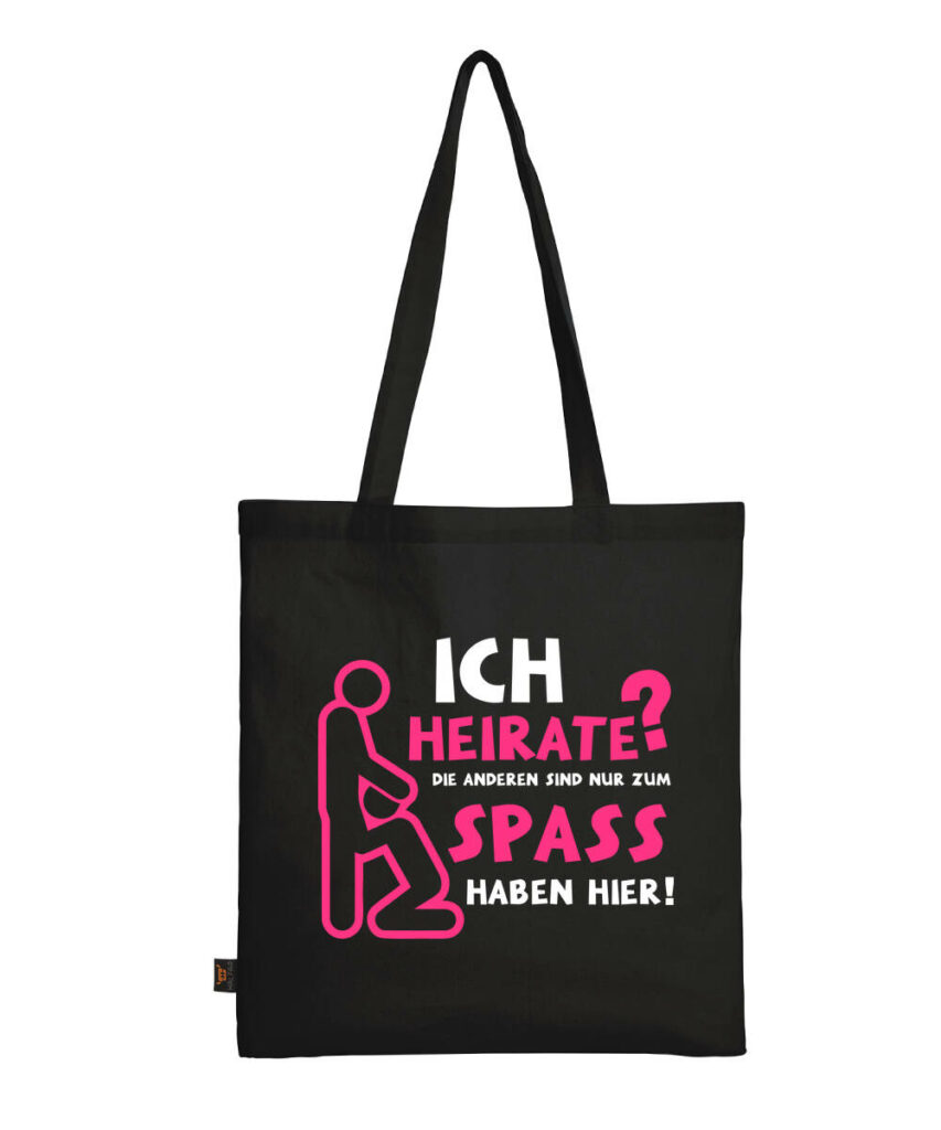 Ich Heirate Die Anderen Haben Spass Jga - Baumwolltasche lange Henkel