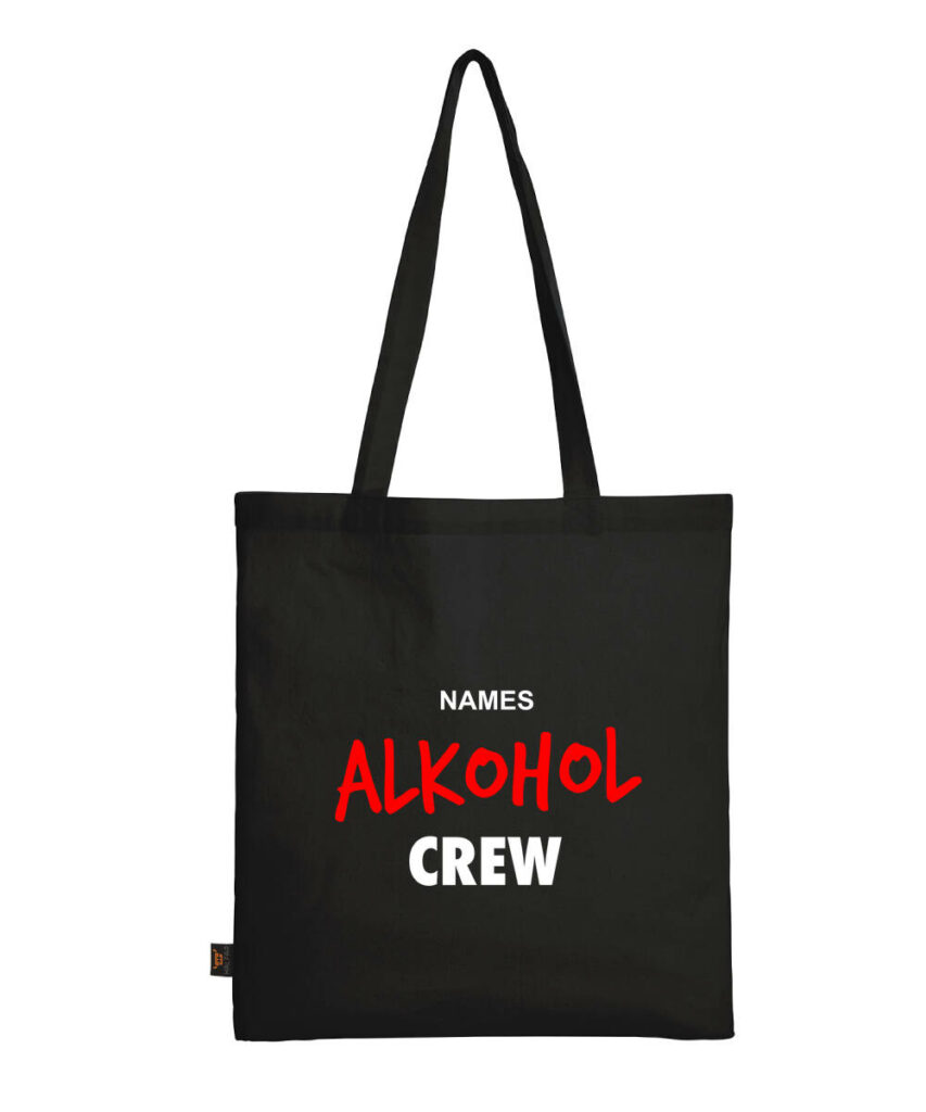 Names Alkohol Crew - Baumwolltasche lange Henkel