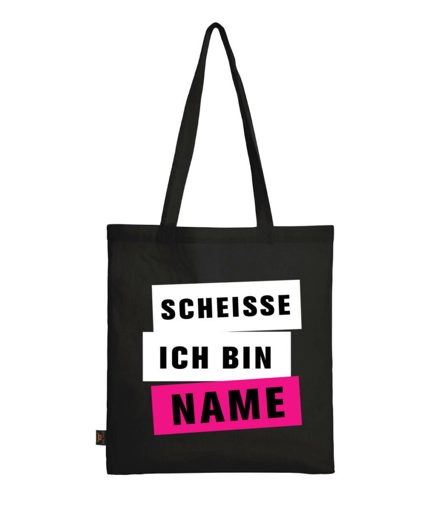 Scheisse Ich Bin Name Junggesellenabschied - Baumwolltasche lange Henkel