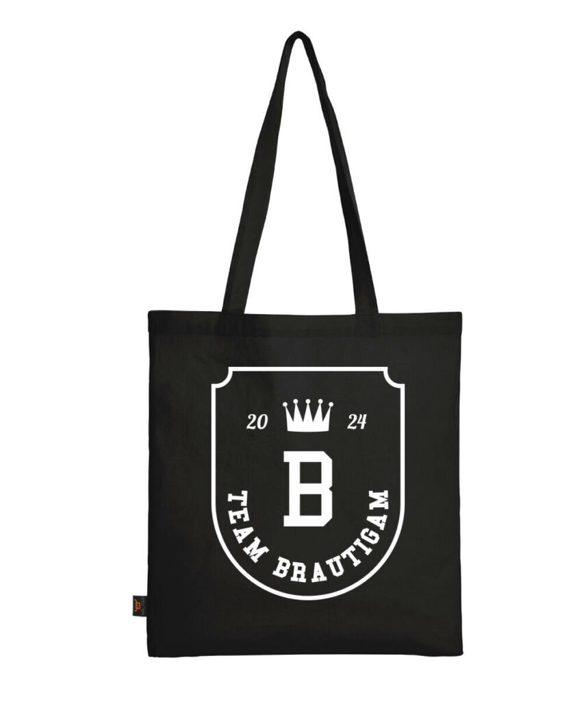 Team Braeutigam College Style Junggesellenabschied - Baumwolltasche lange Henkel