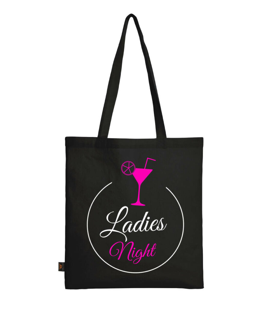 Ladies Night Cocktail Badge - Baumwolltasche lange Henkel