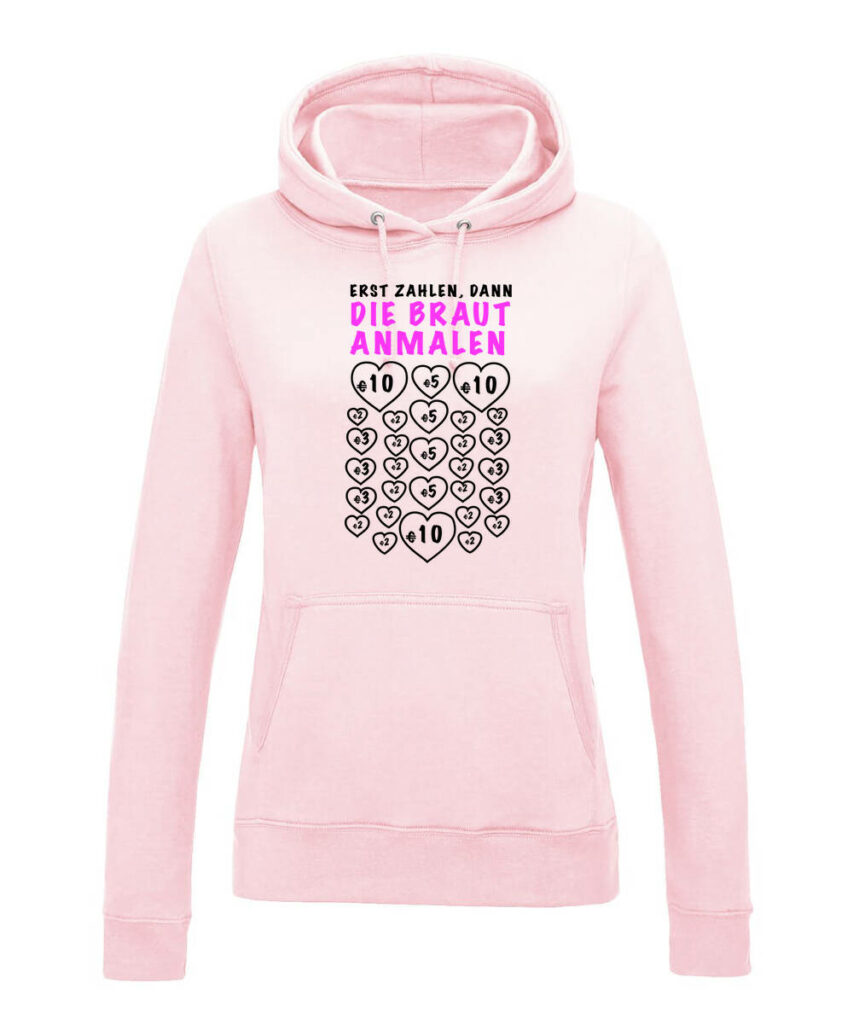 Braut Anmalen Junggesellinnenabschied Spass Motiv - Women´s College Hoodie