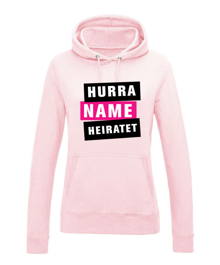 Hurra Name Heiratet Junggesellinnenabschied Damenmotiv - Women´s College Hoodie