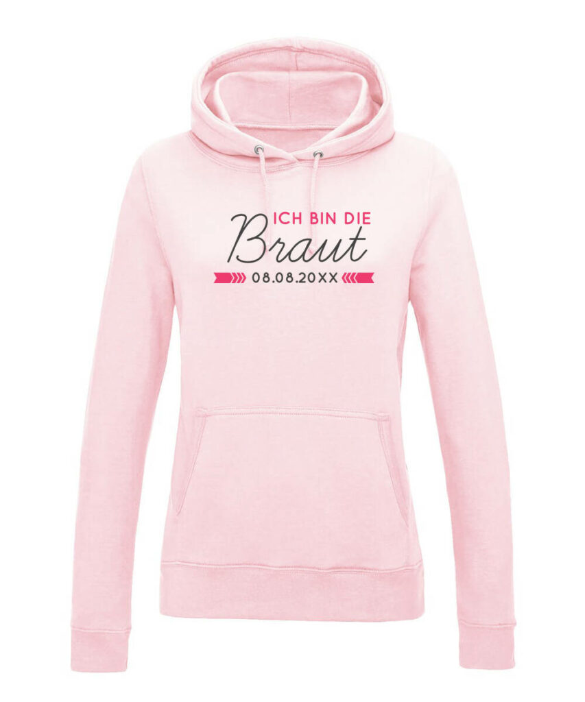 Ich Bin Die Braut Datum Individuell Jga - Women´s College Hoodie