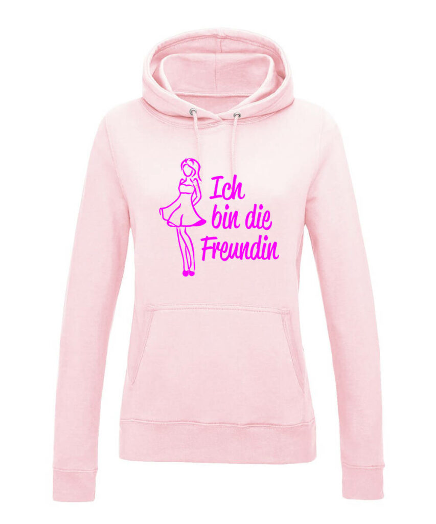 Ich Bin Die Freundin Silluehette Junggesellinnenabschied - Women´s College Hoodie