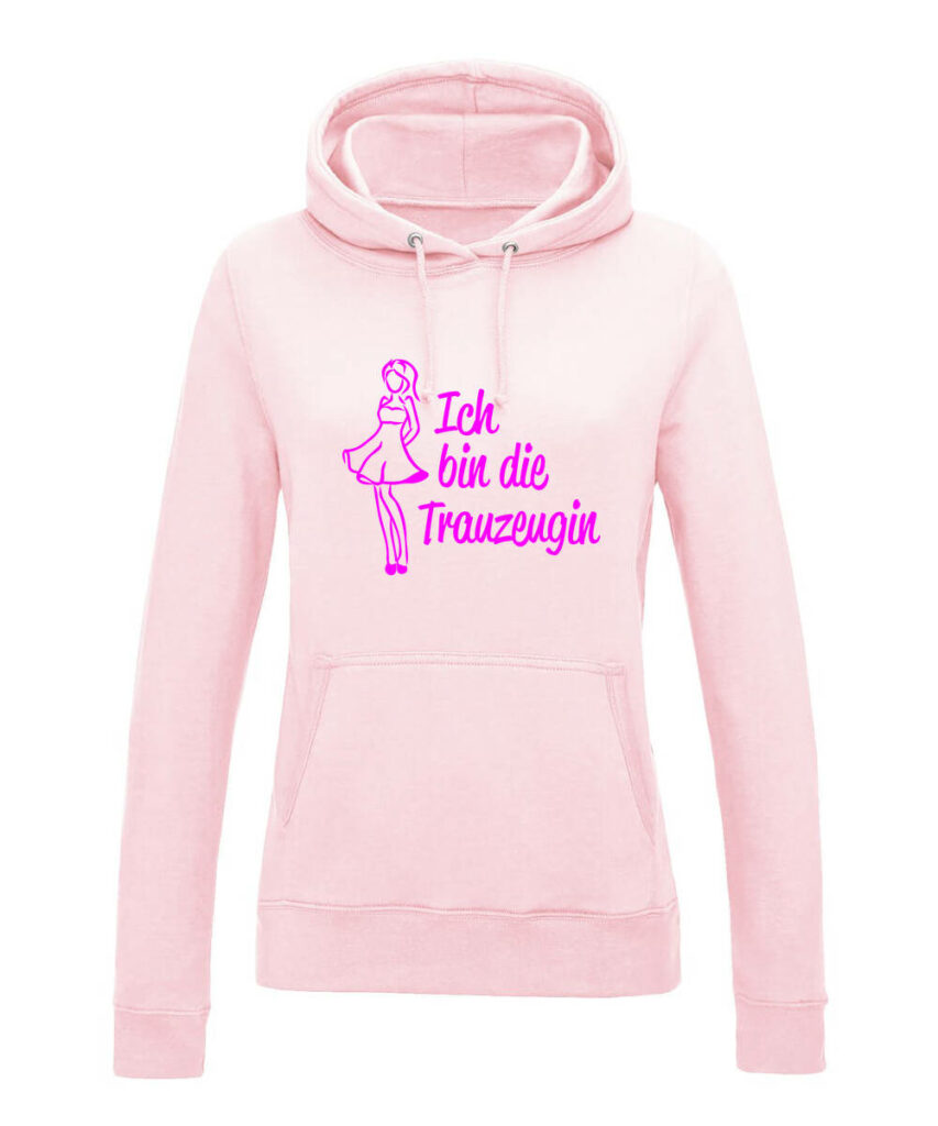 Ich Bin Die Trauzeugin Silluehette Junggesellinnenabschied - Women´s College Hoodie