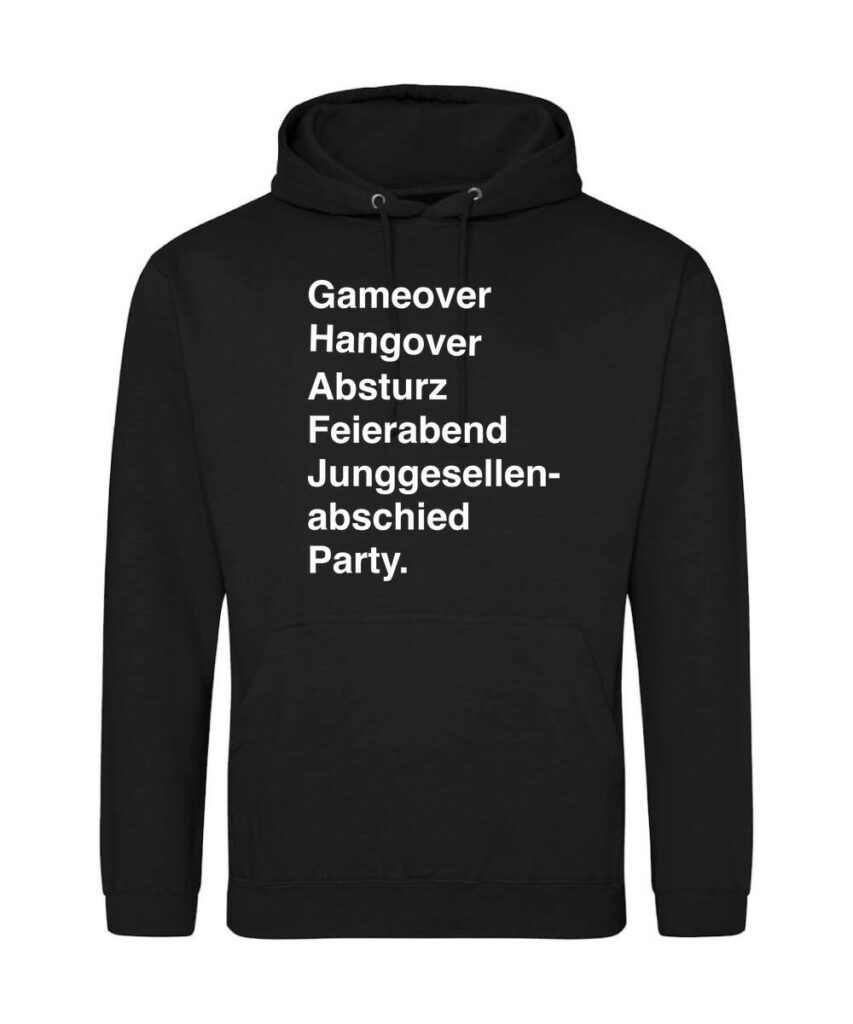 Game Over Hangover Helvetica - Unisex College Hoodie