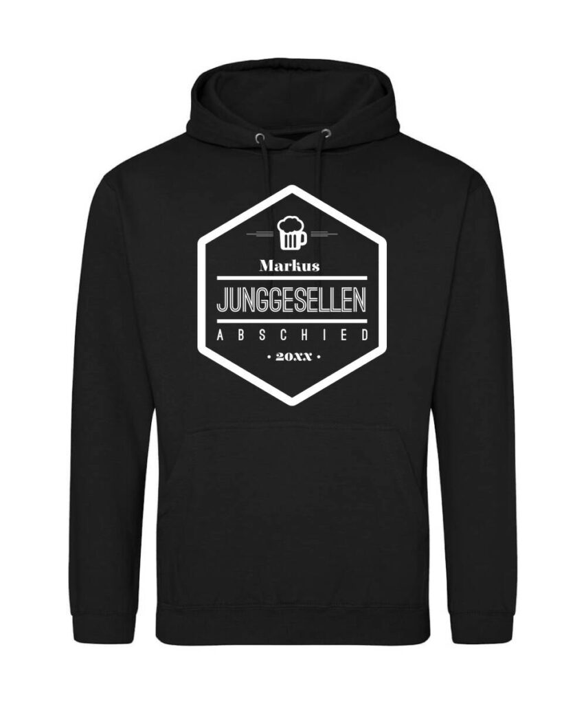 Junggesellenabschied Wappen Name Jahr - Unisex College Hoodie