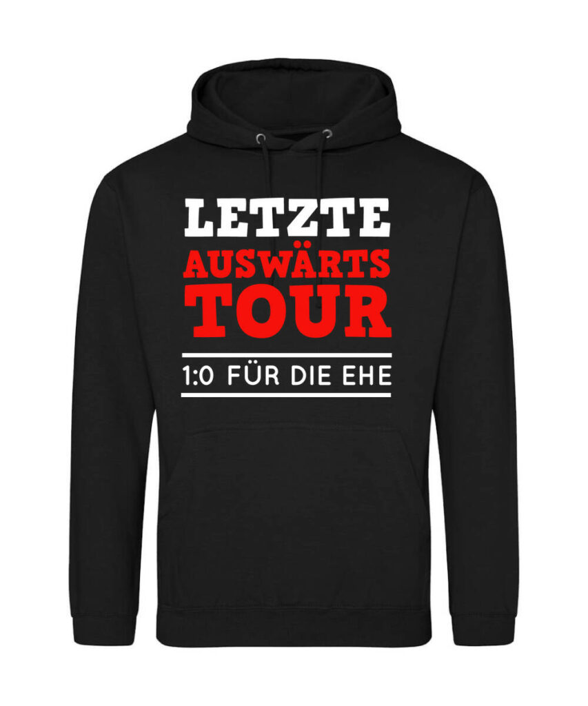 Letzte Auswaertstour 1 0 Fuer Die Ehe - Unisex College Hoodie