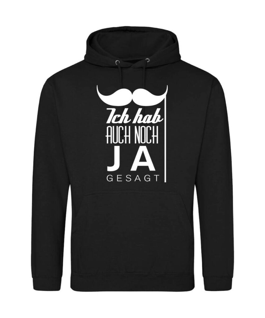 Ich Hab Auch Noch Ja Gesagt Schnurrbart - Unisex College Hoodie