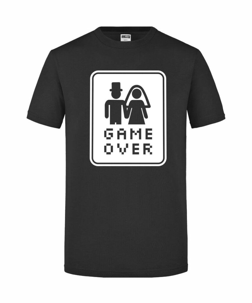 Game Over Pixel Junggesellenabschied - Slim Fit T-Shirt