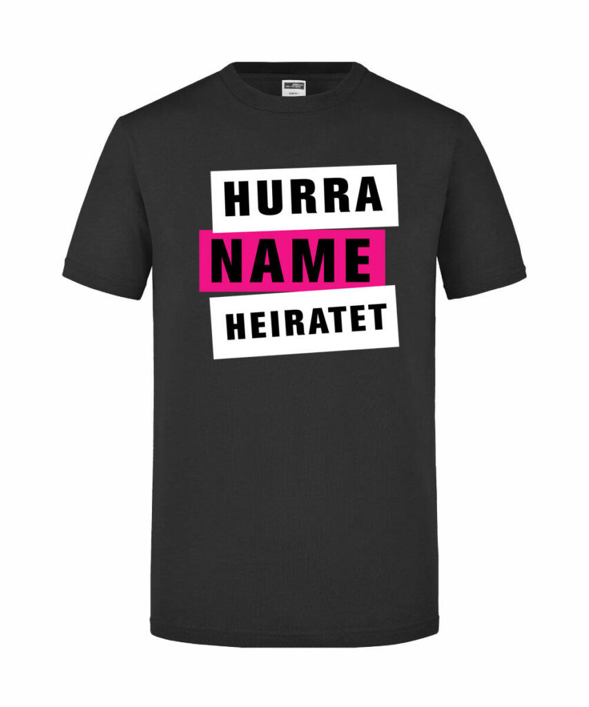 Hurra Name Heiratet Junggesellenabschied - Slim Fit T-Shirt