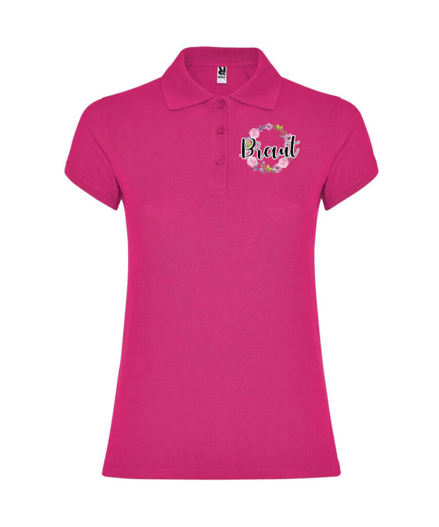 Braut Blumenkranz Junggesellinnenabschieds Jga Motiv - Women´s Star Poloshirt