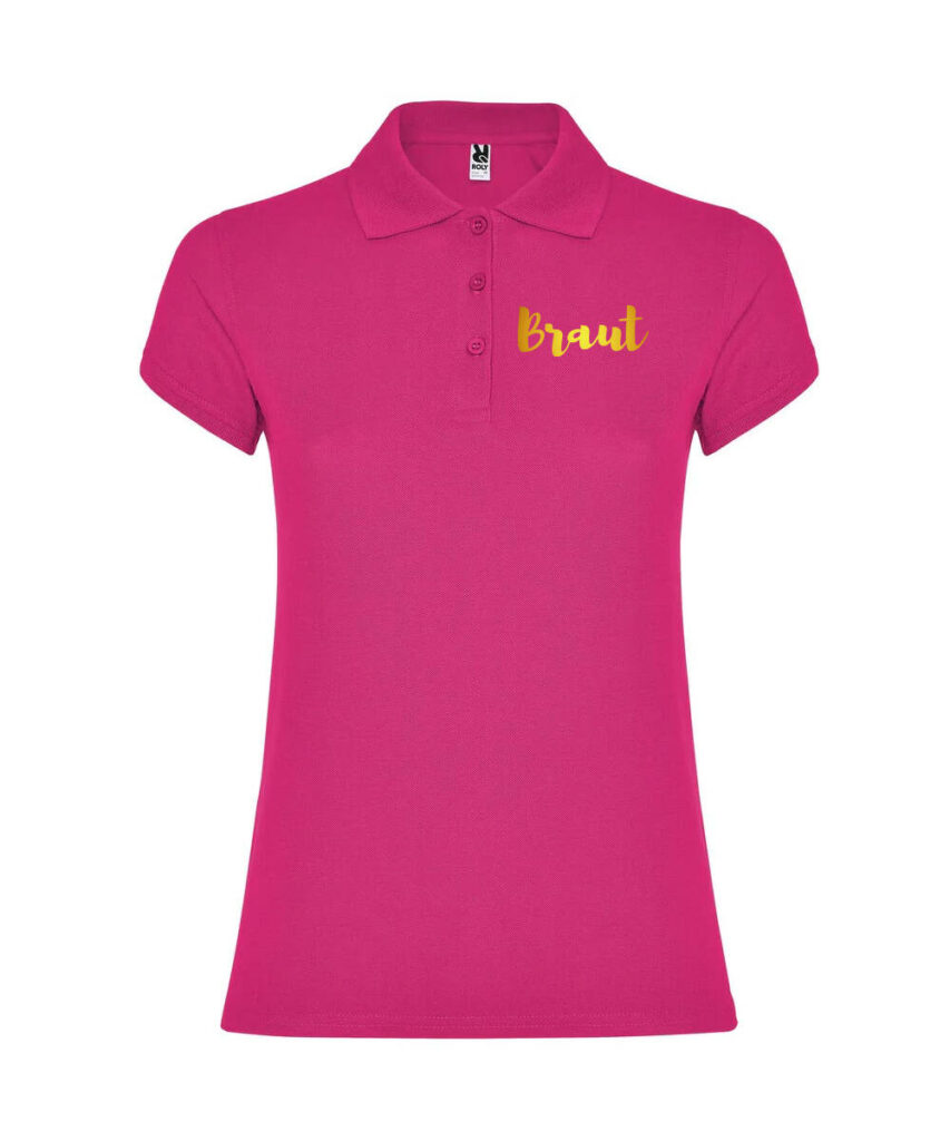 Braut Schreibschrift Junggesellinnenabschied Edition - Women´s Star Poloshirt