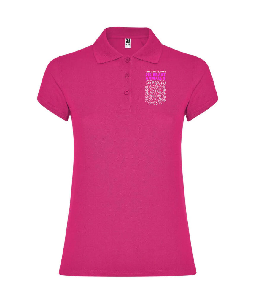 Braut Anmalen Junggesellinnenabschied Spass Motiv - Women´s Star Poloshirt