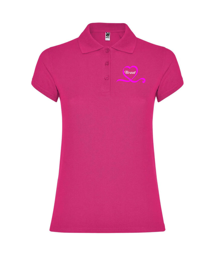 Braut Im Herz Junggesellinnenabschied Logo - Women´s Star Poloshirt