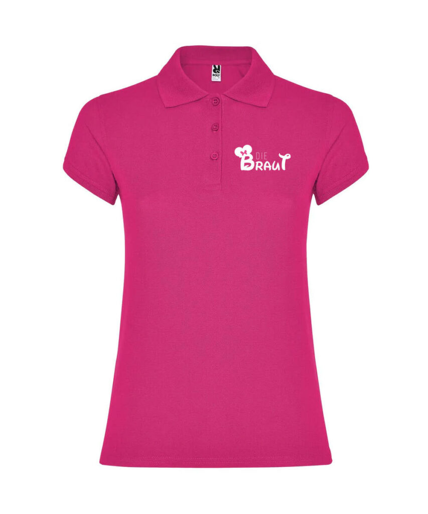 Die Braut Mrs Maus Junggesellinnenabschied Logo - Women´s Star Poloshirt