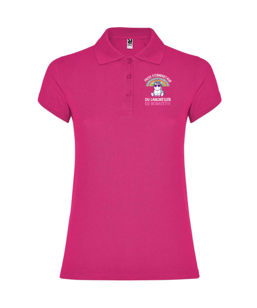 Friss Sternstaub Du Langweiler Sie Heiratet Jga - Women´s Star Poloshirt