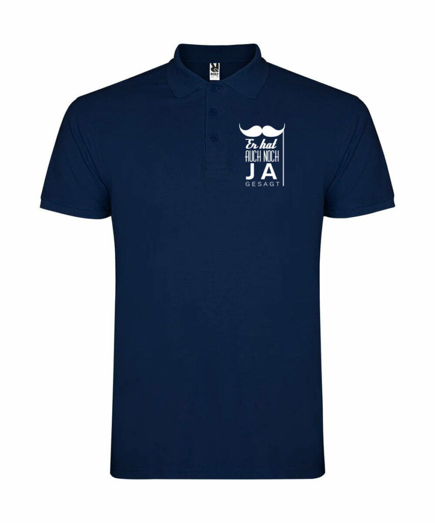 Er Hat Auch Noch Ja Gesagt Schnurrbart Jga - Unisex Poloshirt