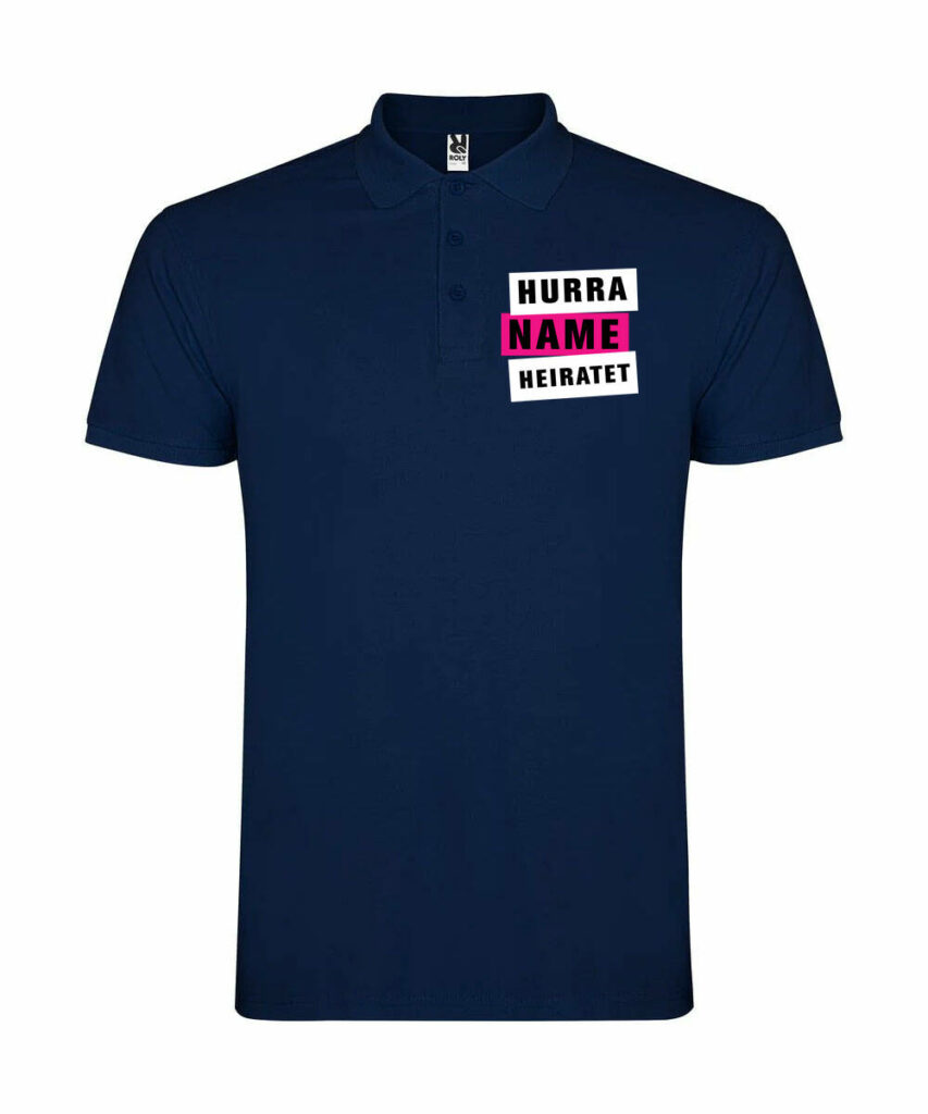 Hurra Name Heiratet Junggesellenabschied - Unisex Poloshirt