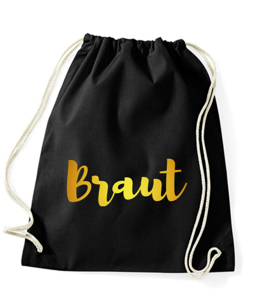 Braut Schreibschrift Junggesellinnenabschied Gold Edition - Cotton Gymsac