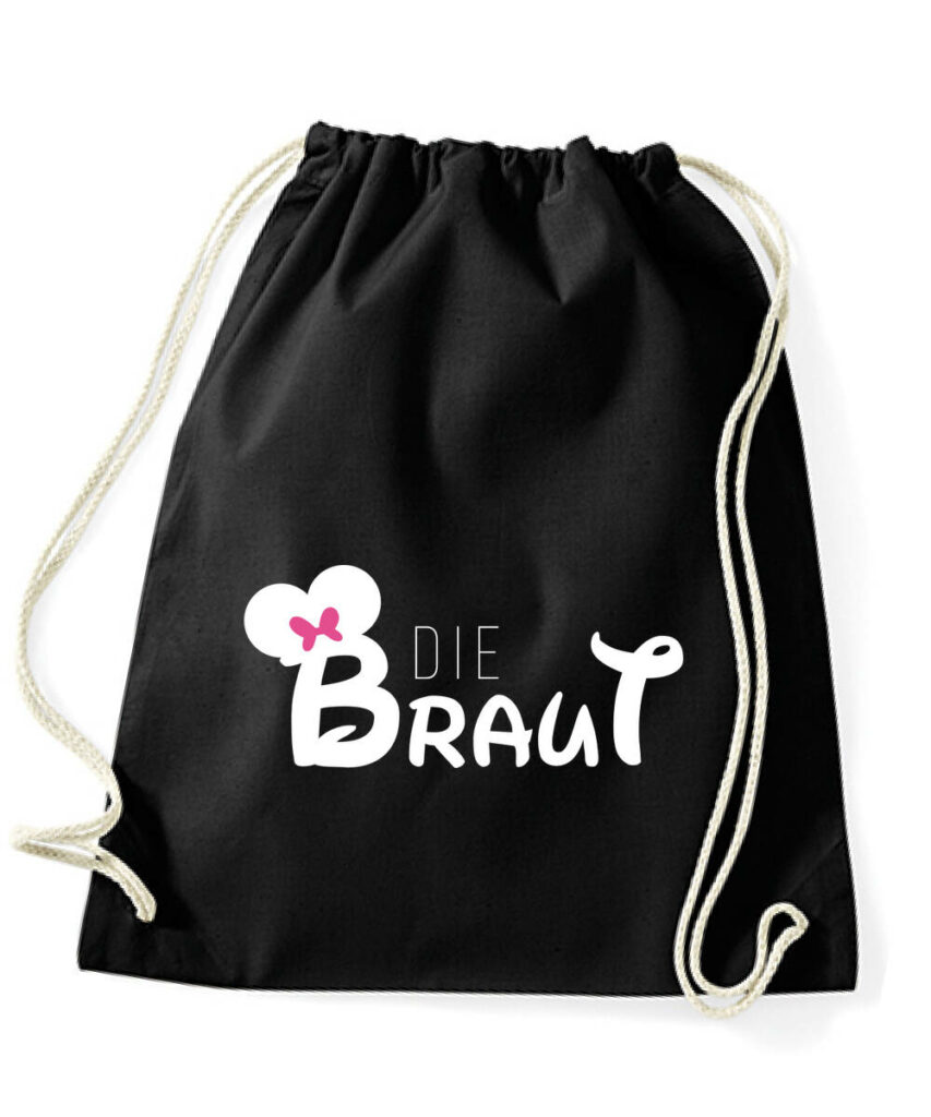 Die Braut Mrs Maus Junggesellinnenabschied Logo - Cotton Gymsac