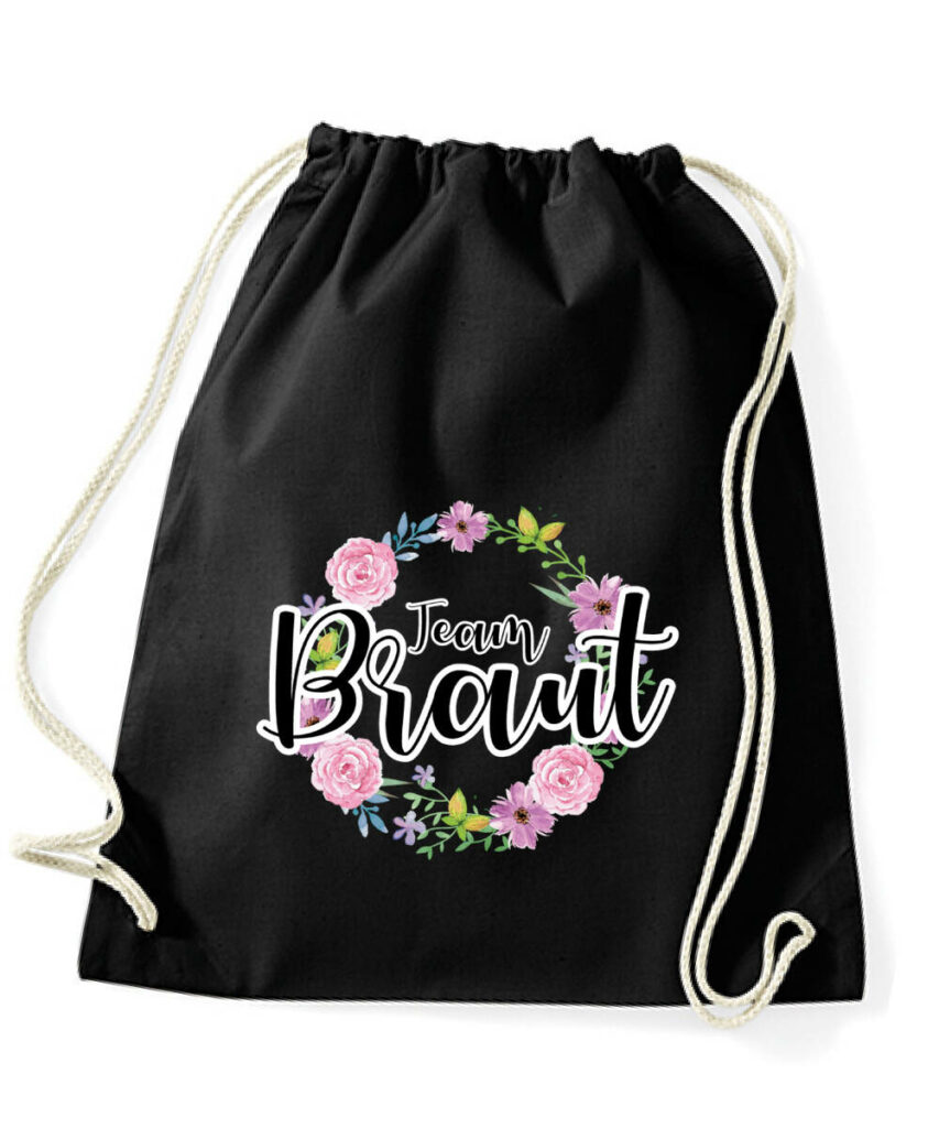 Team Braut Blumenkranz - Cotton Gymsac