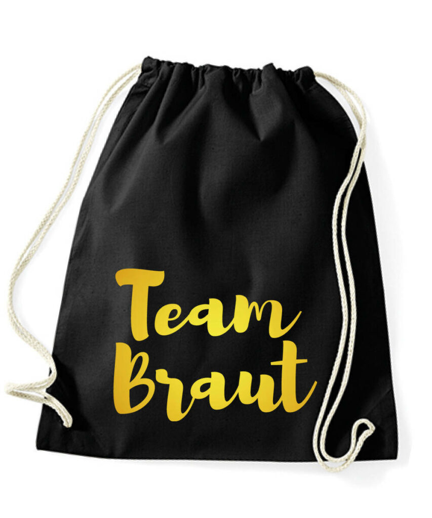 Team Braut Schreibschrift Junggesellinnenabschied–gold Edtion - Cotton Gymsac