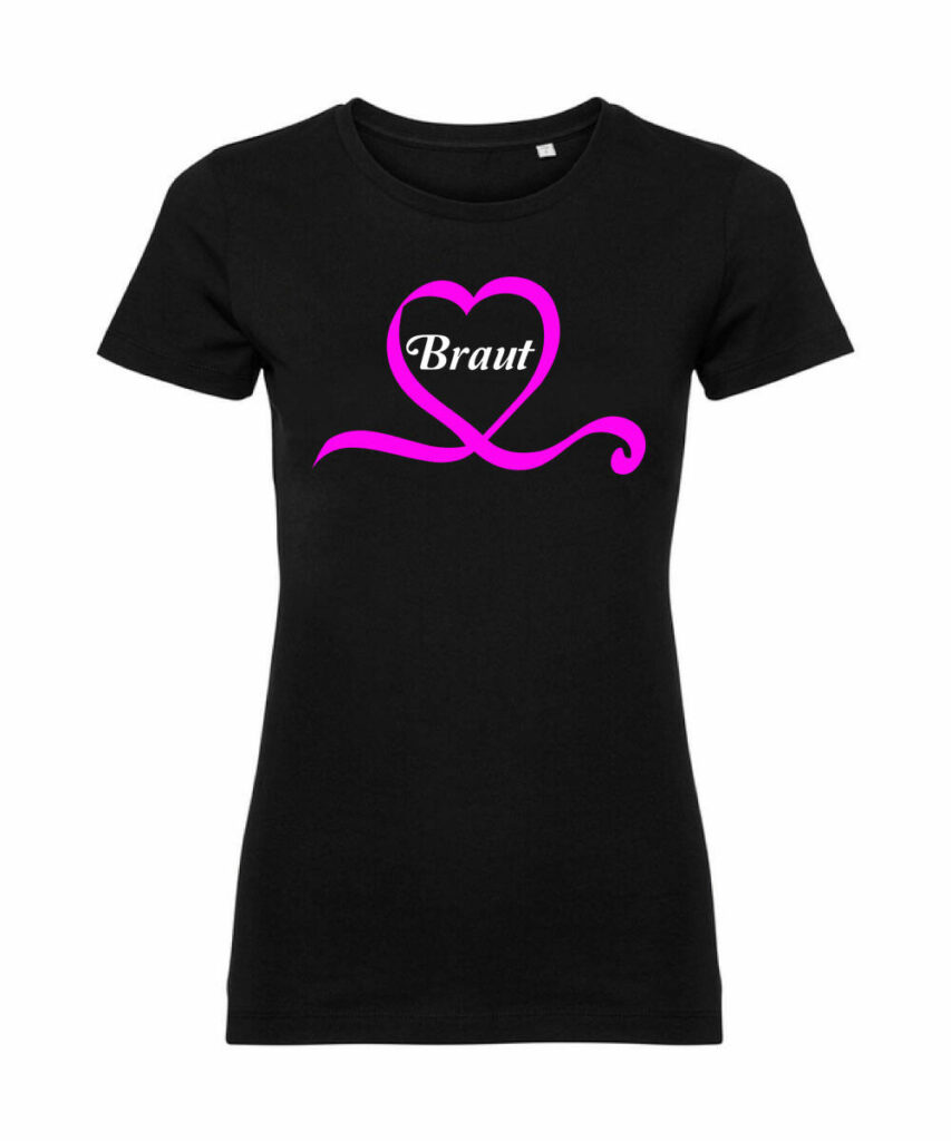 Braut Im Herz Junggesellinnenabschied Logo - Ladies´ Pure Organic T Z108F