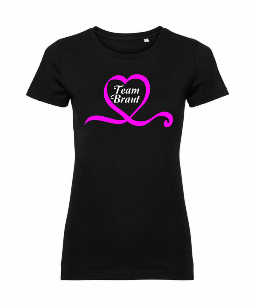 Team Braut Im Herz Junggesellinnenabschied Logo - Ladies´ Pure Organic T Z108F