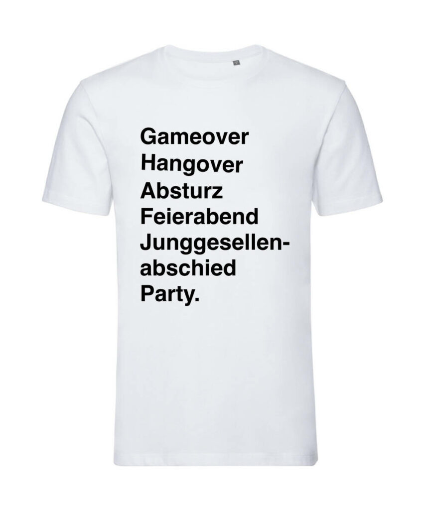 Game Over Hangover Helvetica - Organic T-Shirt