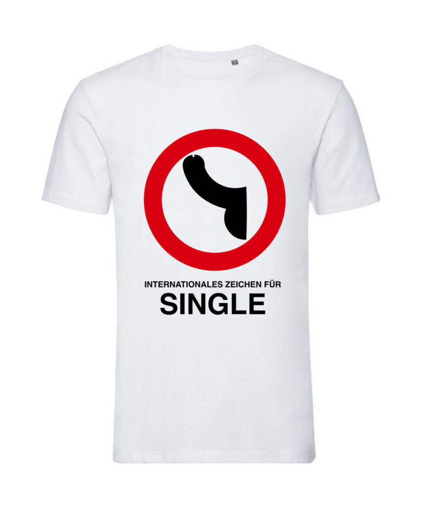 Internationales Zeichen Fuer Single - Organic T-Shirt